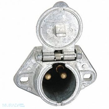 VELVAC Dual Pole Receptacle Two Pole Brass, 35NL46