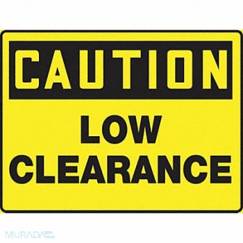 ACCUFORM Caution Sign Low Clearance 24X36 In, 772M14