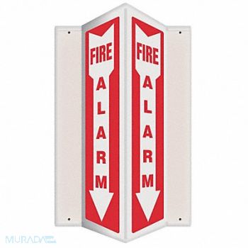 ACCUFORM Fire Alarm Sign 18X7-1/2, 772L74