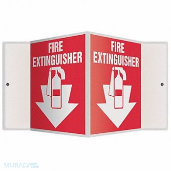 ACCUFORM Fire Extinguisher Sign 6X8-1/2, 772R92