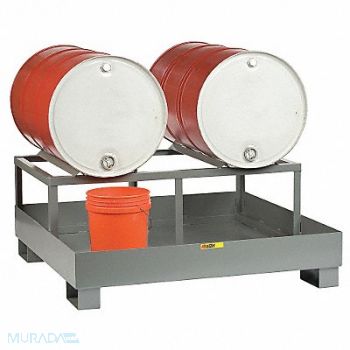 LITTLE GIANT Spill Control Platform w/Drum Rack 66gal, 35T607