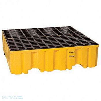EAGLE Spill Pallet w/Drain 132 gal 4 Drum, 35U069