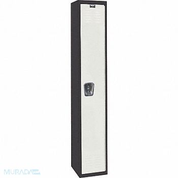 HALLOWELL Lckr 1x1Lckr LtGry/Bk 72 x12 x18 UnAssm, 35UW45