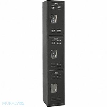 HALLOWELL Lckr 3x1Lckr Black 72 x12 x18 UnAssm, 35UW50