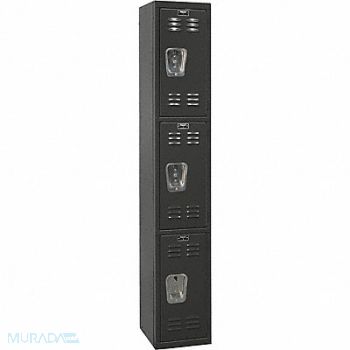 HALLOWELL Lckr 3x1Lckr Black 72 x12 x18 Assm, 35UW74