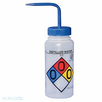 SP SCIENCEWARE Wash Btl Std 32 oz Distilled Wtr Blu PK2, 35V636