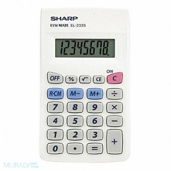 SHARP Handheld Calculator LCD 8 Digit, 35W757
