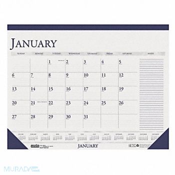 HOUSE OF DOOLITTLE Dated Monthly Desk Calendar 18-1/2x13 In, 35X158
