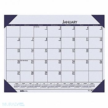 HOUSE OF DOOLITTLE Monthly Desk Calendar 22x17 In Orchid, 35X170