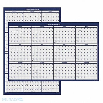 HOUSE OF DOOLITTLE Wall Calendar Reverse/Erase 18x24 In., 35X198
