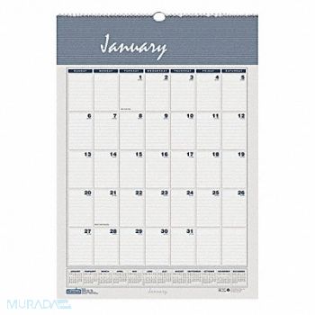 HOUSE OF DOOLITTLE Monthly Wall Calendar 12x17 In., 35X244