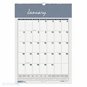 HOUSE OF DOOLITTLE Monthly Wall Calendar 15/1/2 x 22 In., 35X245