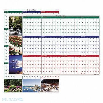 HOUSE OF DOOLITTLE Wall Calendar Reverse/Erase 24x37 In., 35X264