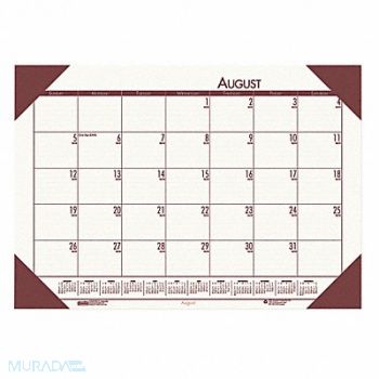 HOUSE OF DOOLITTLE Desk Pad Calendar 18-1/2x13 In Cream, 35X287