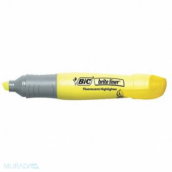 BIC Highlighter Flour Yellow XL Grip PK12, 35X934