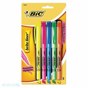BIC Highlighter Set Flourescent PK5, 35X941