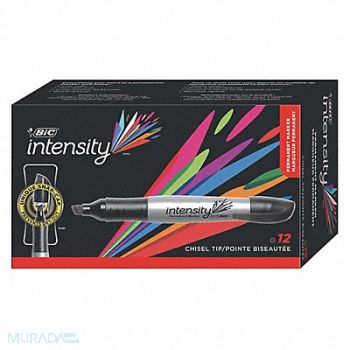 BIC Permanent Marker Black Chisel PK12, 35X995
