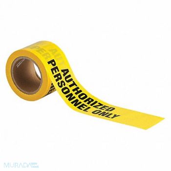 BRADY Barricade Tape 3in.W 200ft Auth Person, 35XG11