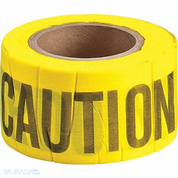 BRADY Barricade Tape Caution Black/Yellow 3inW, 35XM20
