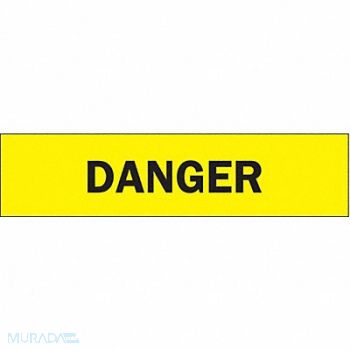 BRADY Barricade Tape Danger Black/Yellow 3inW, 35XM23