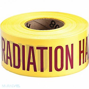 BRADY Barricade Tape Caution Radiation Hazard, 35XM27