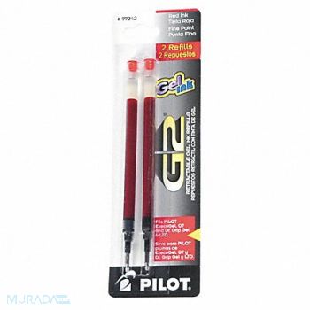 PILOT Pen Ink Refill Rollerball Red PK2, 35Y566