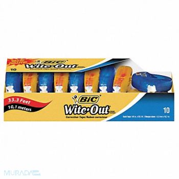 BIC Correction Tape White PK10, 35Y595