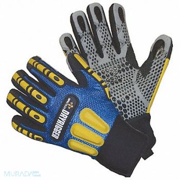 IMPACTO Impact Gloves 3XL Blue/Blk/Gray/Yllw PR, 35YL59