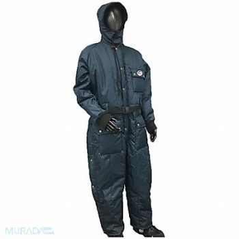 POLAR PLUS Coverall with Hood 4XL Navy Nylon, 35YR05