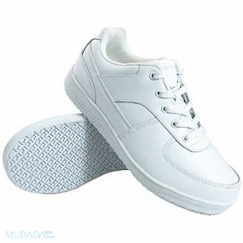 GENUINE GRIP Work Shoes White Mens 8 W PR, 35YR96