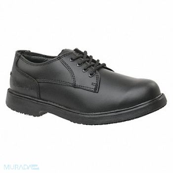 GENUINE GRIP Oxford Shoe 7-1/2 Medium Black Plain PR, 35YT41
