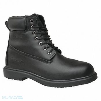 GENUINE GRIP 6 Work Boot 14 wide Black Plain PR, 35YT79