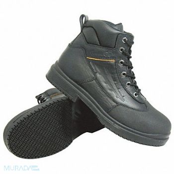 GENUINE GRIP 6 Work Boot 14 Wide Black Steel PR, 35YU47