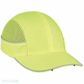 SKULLERZ BY ERGODYNE J6837 Bump Cap Front Brim Hi-Vis Green, 35YZ44