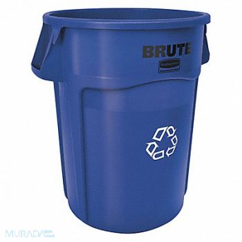 RUBBERMAID COMMERCIAL PRODUCTS Recycling Receptacle Blue 44 gal., 35ZU75
