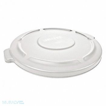 RUBBERMAID COMMERCIAL PRODUCTS J2224 Trash Can Top Flat Snap-On Closure White, 35ZU77