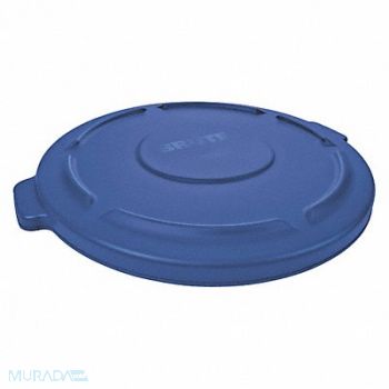 RUBBERMAID COMMERCIAL PRODUCTS J2224 Trash Can Top Flat Snap-On Closure Blue, 35ZU80