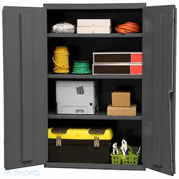 DURHAM MFG Storage Cabinet 60 x36 x18 Gray 3Shlv, 3NYL1