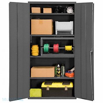 DURHAM MFG Storage Cabinet 72 x36 x18 Gray 4Shlv, 3NYL2