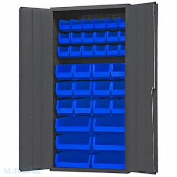 DURHAM MFG K4888 Bin Cabinet 72 x36 x18 Gray 36BlueBns, 36FC08
