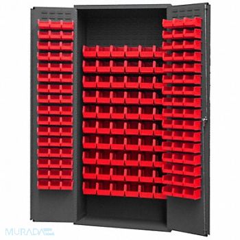 DURHAM MFG K4894 Bin Cabinet 84 x36 x18 Gray 156RedBns, 36EZ95