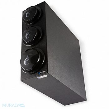 GRAINGER APPROVED Lid Dispenser Cabinet 22 3/8 in H Black, 799YY4