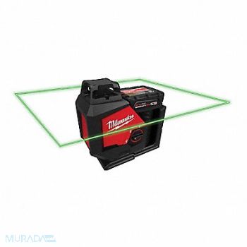 MILWAUKEE Single Plane Laser Kit Green Range 165ft, 801NE6