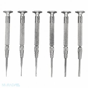 GENERAL Jewelers Screwdrivers Set 6 Pieces, 367R59