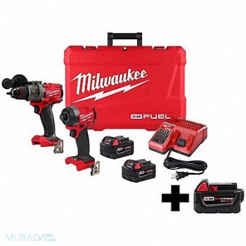 MILWAUKEE M18 FUEL 2-Tool Kit M18 XC5.0 Battery, 388RW1