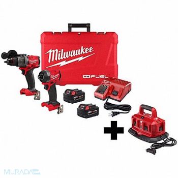 MILWAUKEE M18 FUEL 2-Tool Combo Kit M18 Charger, 388RW0