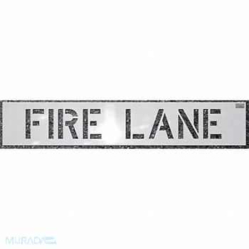 C.H. HANSON Stencil Fire Lane 4 x 3 In., 36A395