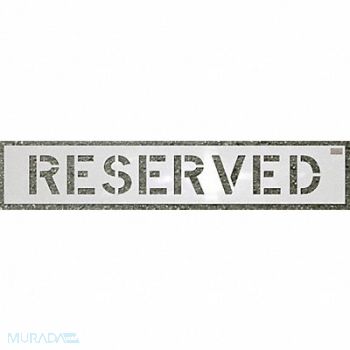 C.H. HANSON Stencil Reserved 12 x 9 In., 36A399