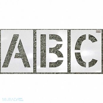 C.H. HANSON Stencil Letter Kit 29pcs. 4 x 2-3/4 In., 36A520