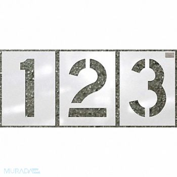 C.H. HANSON Stencil Number Kit 12pcs. 12 x 9 In., 36A548